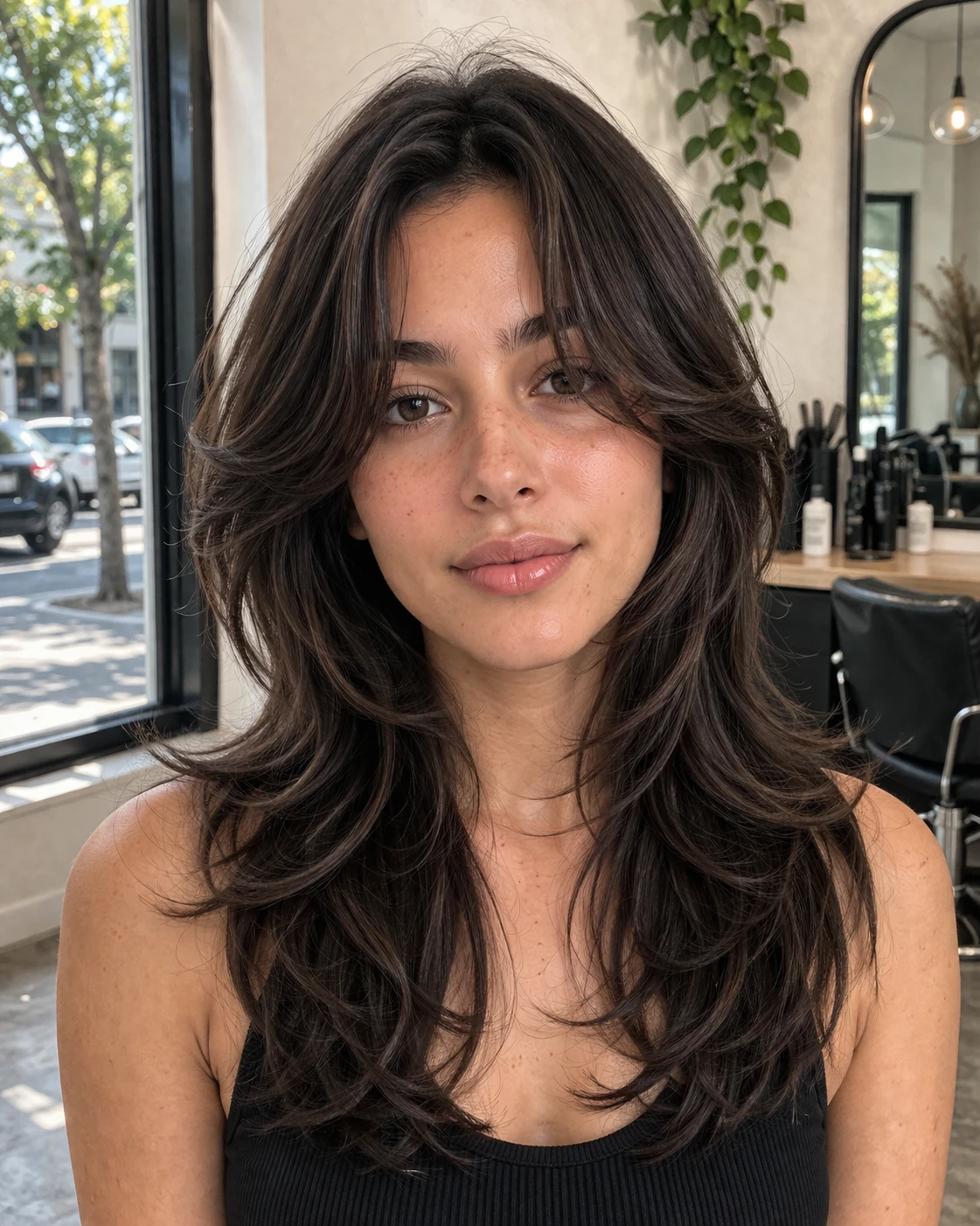Butterfly Cut haircut style reference photo