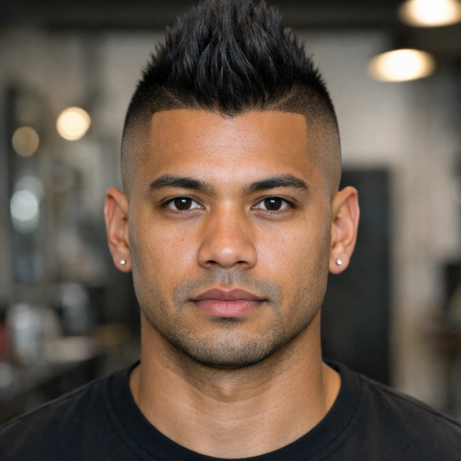 Mohawk Fade haircut style reference photo