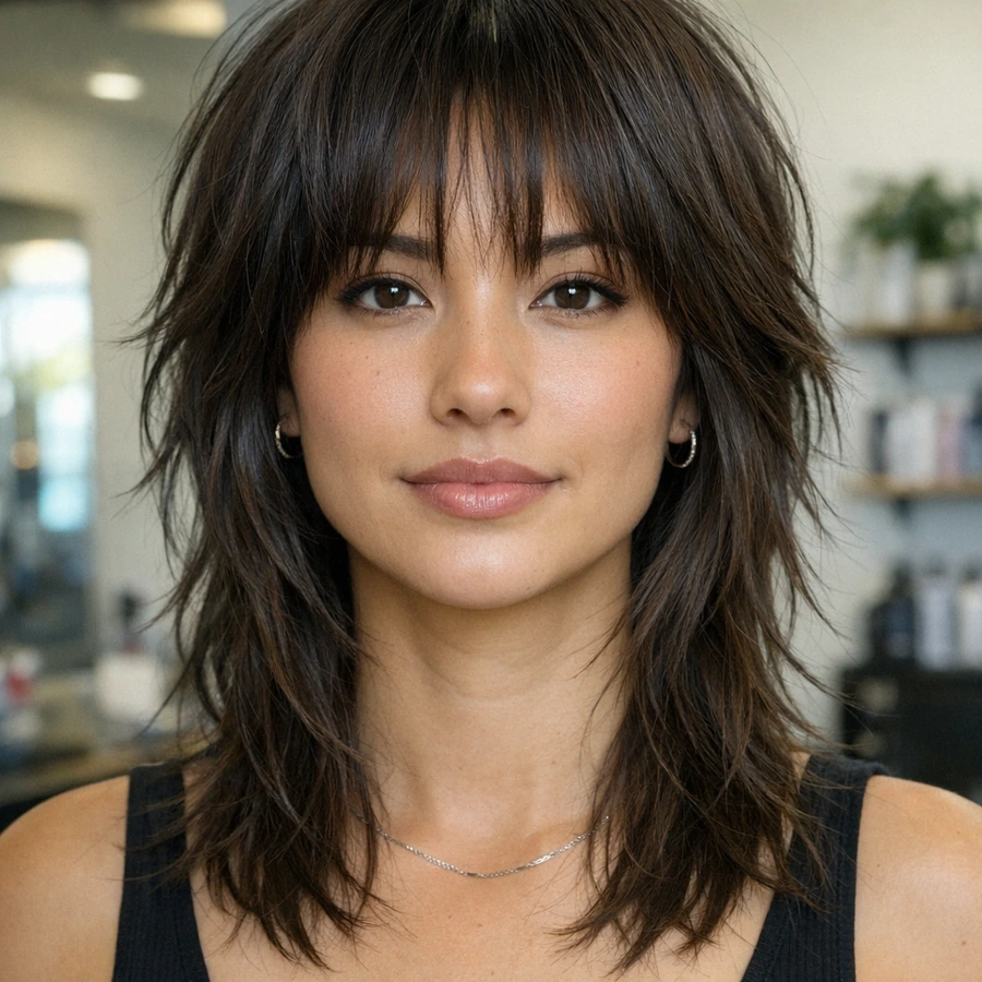 Wolf Cut for Women haircut style reference photo